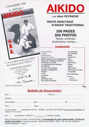  souscription traité didactique d'aïkido traditionel Alain Peyrache 